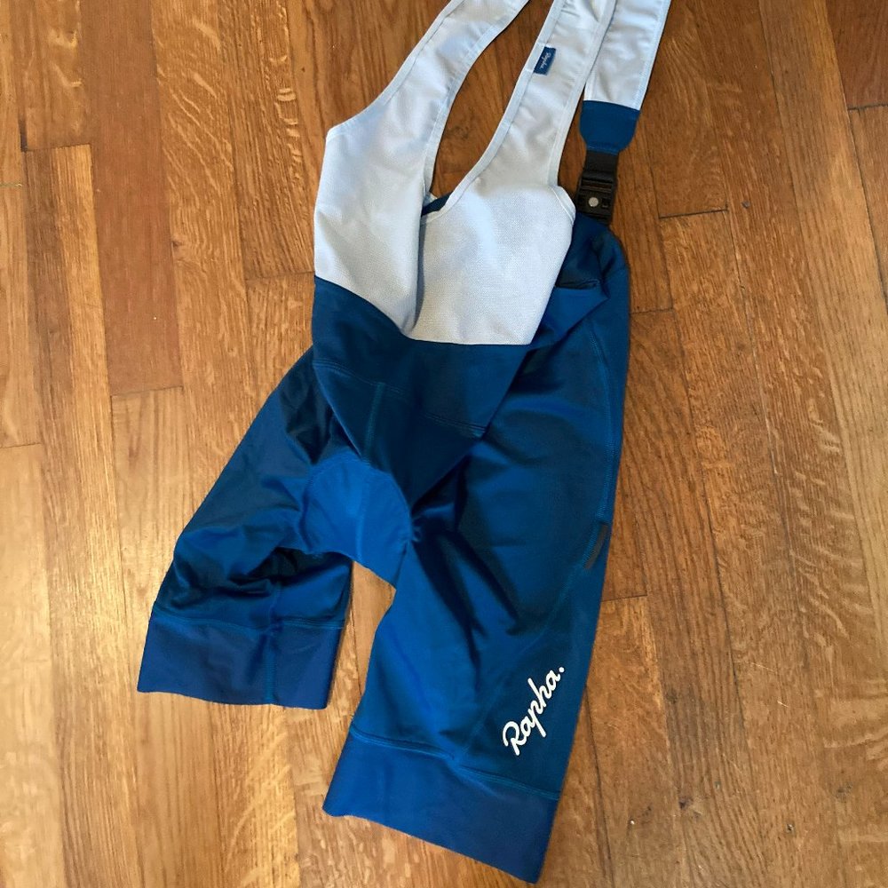 Rapha Cycling Bib Shorts - women's medium, blue
